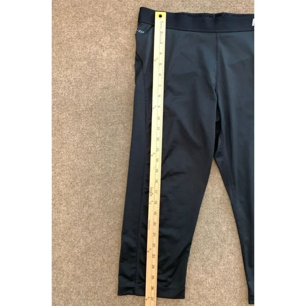 Nike Pro Pants Womens XL Core Dri Fit Training Capri Stretch Compression Black